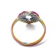 Ion Plating(IP) 201 Stainless Steel Hollow Out Heart Adjustable Ring for Women RJEW-C045-02M-3