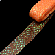 メッシュリボン  プラスチックネットスレッドコード  ABカラーメタリックコード付き  サンゴ  4.5cm  25ヤード/バンドルに関する PNT-R011-4.5cm-03-2