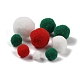 ポリエステルボールデコレーション  ポンポムボール  DIYクラフト用  濃い緑  0.8~3cm  約100個/セット FIND-Z042-01A-2