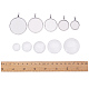 UNICRAFTALE 10 Sets 5 Sizes Pendant Jewelry Making Kits 304 Stainless Steel Pendant Cabochon Setting and Transparent Glass Cabochons Metal Large Hole Pendant Finding for DIY Pendant Jewelry Making DIY-UN0001-02P-4