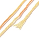 10かせ 6層ポリエステル刺繍フロス  クロスステッチの糸  セグメント染め  ゴールデンロッド  0.5mm  約8.75ヤード（8m）/かせ OCOR-K006-A29-3