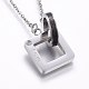 304 Stainless Steel Pendant Necklaces STAS-O103-47BP-1