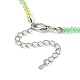 Facettierte Unterlegscheibe-Glasperlen-Halskette für Frauen NJEW-M208-01J-5