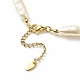 Collar de perlas de imitación abs y cuentas de vidrio millefiori para mujer NJEW-JN03918-5