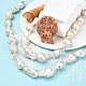 Hebras de perlas keshi de perlas barrocas naturales PEAR-Q015-017-5