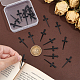 UNICRAFTALE 30pcs Black Sword Bookmark Pendant Stainless Steel Sword Charms Punk Charms Sword Pens Set Reading Page Markers for Book Lovers and Custom Toymaking FIND-UN0002-58-4