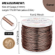 BENECREAT 20 Gauge (0.8mm) Aluminum Wire 770FT (235m) Anodized Jewelry Craft Making Beading Floral Colored Aluminum Craft Wire - Brown AW-BC0001-0.8mm-11-2