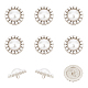 Nbeads 12 pieza de botones de perlas de metal con forma de flor de 25 mm FIND-NB0003-71P-1