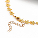 Star Brass Link Chain Necklaces NJEW-JN02949-3