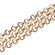 Chgcraft 41 pie cadenas de cable de aluminio dorado cadenas ovaladas planas sin soldar con carrete para diy collar pulsera fabricación de joyas CHA-CA0001-02-4