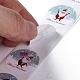 8 Rolle selbstklebende Papieraufkleber mit Weihnachtsmannmuster und runden Punkten DIY-A042-01J-4