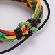 Adjustable Braided Waxed Cord Bracelets BJEW-I227-04D-2