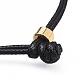 Bracelets cordon coréen unisexe en polyester ciré BJEW-JB04597-01-3