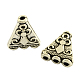 1-3 Hole Triangle Tibetan Style Alloy Beads TIBEB-A16590-AS-RS-1