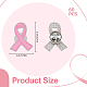 SUPERFINDINGS 60Pcs Breast Cancer Awareness Lapel Pins Pink Ribbon Enamel Pins with Platinum Alloy Badges Hope Ribbon Lapel Pins for Charity Recognition Backpack Clothes 25.5x20.5x1.5mm JEWB-FH0001-27-2