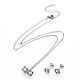 Flower 304 Stainless Steel  Jewelry Sets SJEW-H302-14-2