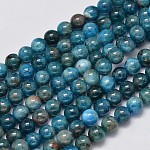 Apatite brins de perles rondes naturelles, 6mm, Trou: 1mm, Environ 65 pcs/chapelet, 15.5 pouce