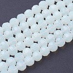 Opalite Beads Strands, Faceted Round, 8mm, Hole: 1mm, about 70~72pcs/strand, 22.6 inch