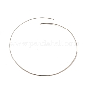 真鍮ワイヤ  ラウンド  プラチナメッキ  22ゲージ  0.6mm  約0.66フィート（0.2m）/ pc KK-G481-03P