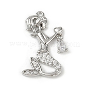 Латунные микро проложить кубического циркония подвески KK-M322-33P