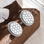 Латунь серьги EJEW-D288-06P