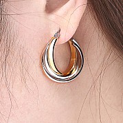 Тройные серьги-кольца из нержавеющей стали DF4105