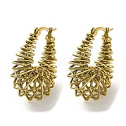 Серьги-кольца из нержавеющей стали 304 с ионным покрытием (IP) EJEW-K295-05G