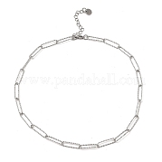 304 ожерелье-цепочка из нержавеющей стали со скрепками BJEW-B072-01P