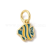 Подвески из латуни с покрытием из эмали KK-Z056-49G