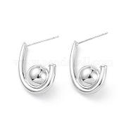 Серьги-гвоздики из латуни для женщин EJEW-K245-28P