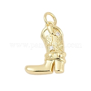 Латунные микропаве прозрачные подвески с фианитом KK-G522-04G