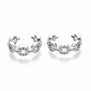 Серьги-манжеты с цирконием EJEW-R114-008P-NF