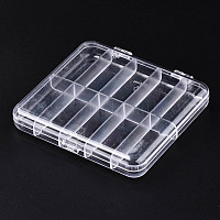 10 Compartment Organiser Storage Plastic Box, Adjustable Dividers Box, for  Loom Bands Craft or Nail Art Beads, 7x13x2.3cm