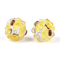 Круглые бусины из смолы в виде фруктов&nbsp;RESI-T059-03A