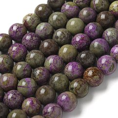 Brins de perles d'atlantisite stichtite naturelle, rond lisse, 8mm, Trou: 1mm, Environ 50 pcs/chapelet, 15.63 pouce (39.7 cm)