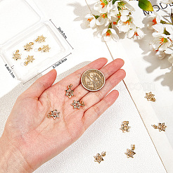 16шт латунные микропаве прозрачные кубические циркониевые подвески&nbsp;KK-BBC0015-88