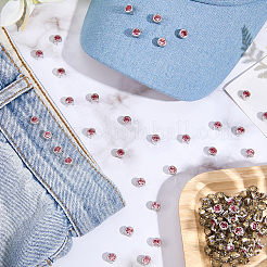 120 шт. латунные заклепки со стразами&nbsp;FIND-CL0001-28B