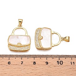 Латунные микропаве прозрачные подвески с фианитом&nbsp;KK-N254-184G