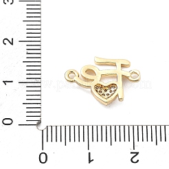 Стойка покрытие латунь прозрачный кубический цирконий fe сердце соединительные подвески&nbsp;KK-Q017-14G