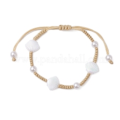 3шт регулируемые браслеты из искусственного жемчуга из АБС-пластика с бусинами для женщин&nbsp;BJEW-JB11871