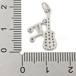 Ciondoli in ottone con placcatura a cremagliera con micro pavé di zirconi chiari&nbsp;KK-U021-06P