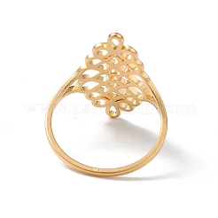 Anillo de acero inoxidable 304 con nudo chino ahuecado para mujer&nbsp;RJEW-E073-09G