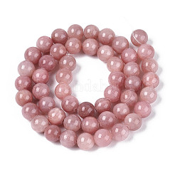 Природные окрашенные желтый нефрит драгоценный камень шарик нити&nbsp;X-G-R271-8mm-YXS05