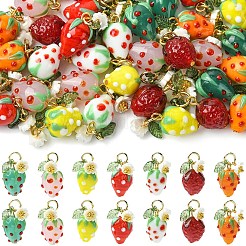5pcs pendentifs au chalumeau faits à la main&nbsp;PALLOY-YW00108-05A