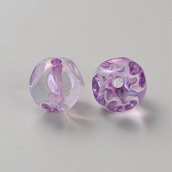 Perles acryliques plaquées&nbsp;LS-OACR-WH20006-01D