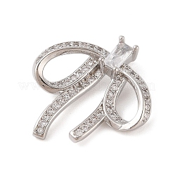 Латунные микропаве прозрачные подвески с фианитом&nbsp;LS-KK-N256-18P