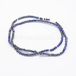 Гальванические непрозрачные стеклянные бусины&nbsp;EGLA-J144-HP-B05