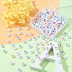 200шт 2 стиля непрозрачные акриловые бусины&nbsp;SACR-YW0001-47