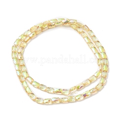 Transparentes perles de verre de galvanoplastie brins&nbsp;EGLA-I017-03-FR04