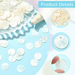 180 шт. подвески из ракушек капиз&nbsp;SHEL-SC0001-89